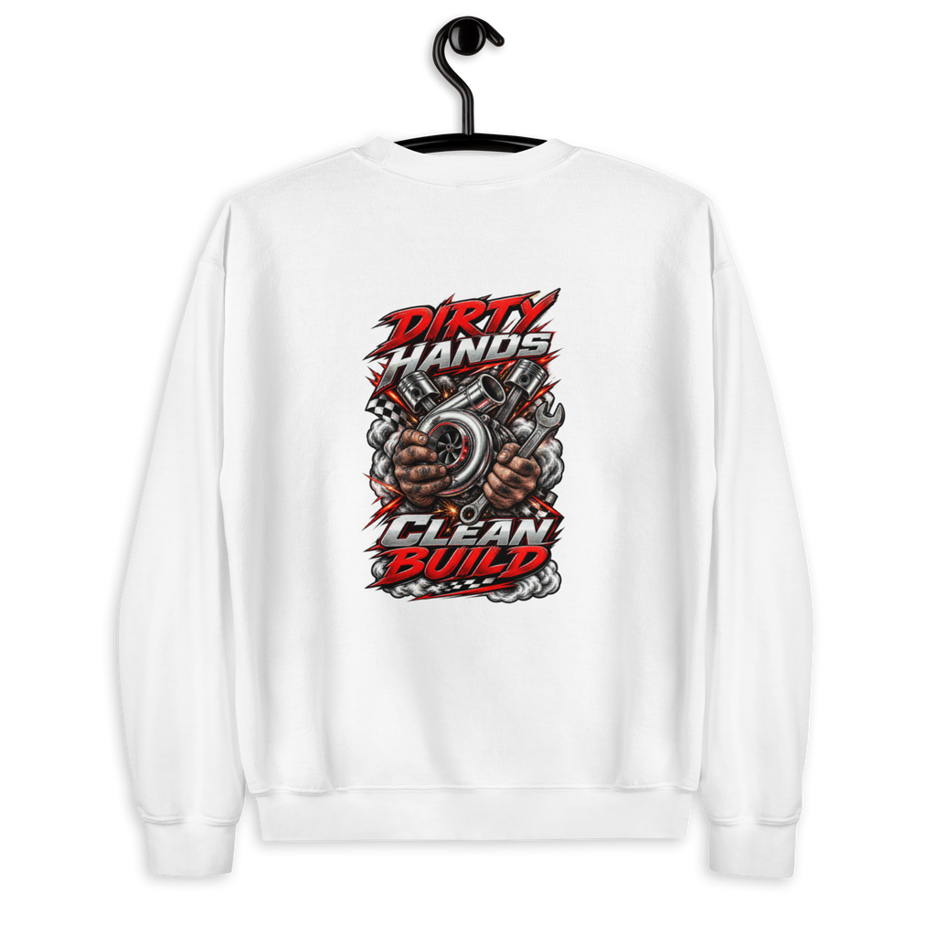 LIMITED NERB DROP "DIRTY HANDS. CLEAN BUILD." Crewneck