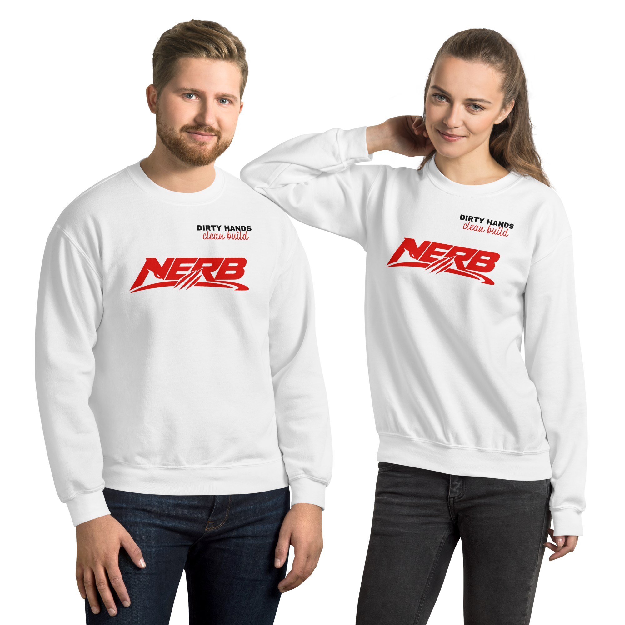 LIMITED NERB DROP "DIRTY HANDS. CLEAN BUILD." Crewneck